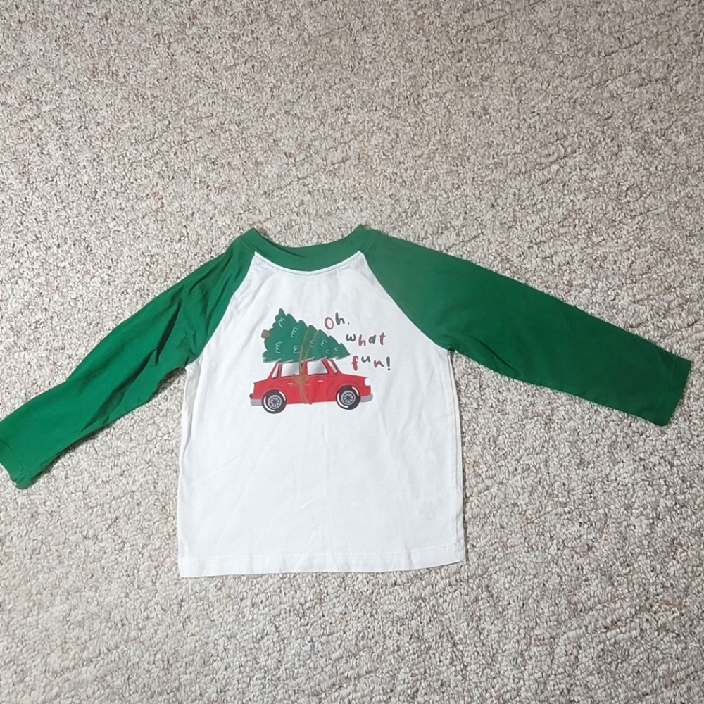 Holiday Time Christmas Car Long Sleeve Shirt Size 4T